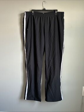Under Armour Black Track Pants with White Side Panels